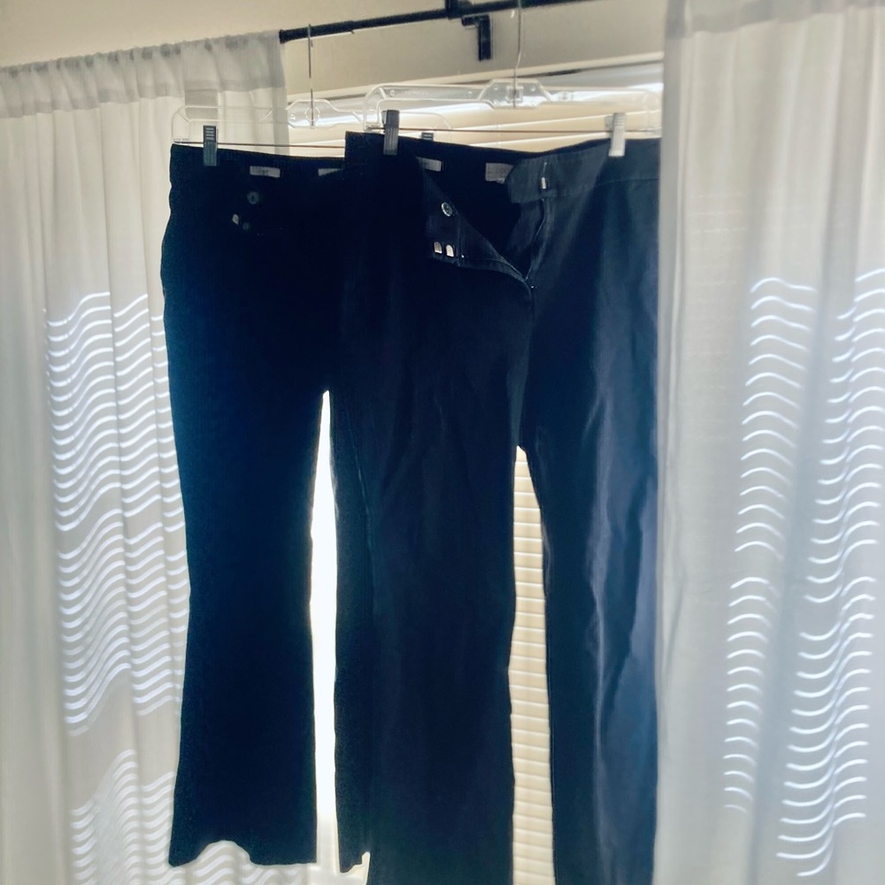2 Pairs Women’s Black Flare Loft Pants